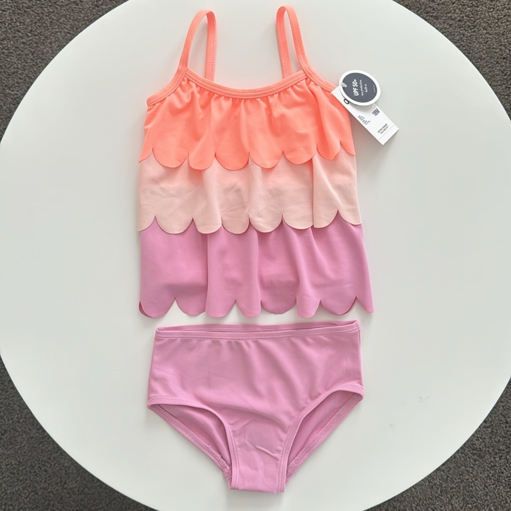 OshKosh B’gosh Scalloped 2 Piece Swimsuit 18 Months